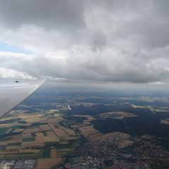 Flugwegposition um 09:29:18: Aufgenommen in der Nähe von Bamberg, Deutschland in 1283 Meter